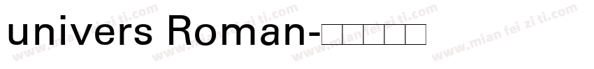univers Roman字体转换